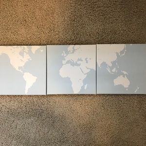 IKEA World Map 3 Canvas Wall Art